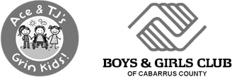 Ace & TJ's Grin Kids Logo & Boys & Girls Club of Cabarrus County Logo